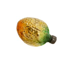 Vintage old Christmas toys on transparent background. Vintage stylized fruit.