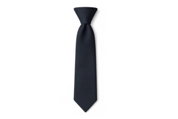 Classic blue tie on transparent background, ideal for representing professionalism, formal attire, or business concepts