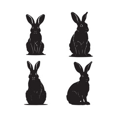 vector illustration of rabbits