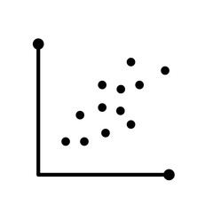 Positive or negative correlation icon