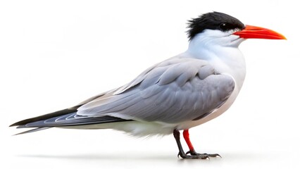 Obraz premium caspian tern isolated on white background