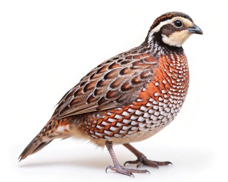  yucatan bobwhite isolated on white background
