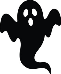 Halloween Ghost Silhouette Illustration

