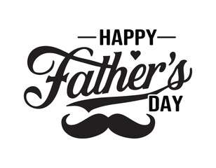 father's day greeting card featuring elegant typography and a classic black mustache. perfect for celebrating dad with a stylish and modern design.