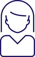 Faceless Woman Outline Picture for Graphic and Web Design, Apps, Adverts, Various Cards