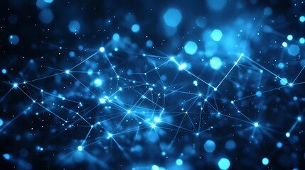 Fototapeta premium A modern illustration featuring a blue-themed background of binary data and software programming code that displays random segments of program code as part of a digital technology concept with a