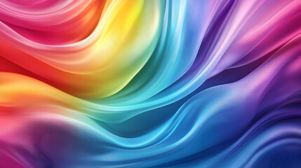 Obraz premium Vibrant Flow of Colorful Silk Fabric with Smooth Waves and Texture