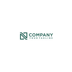 N Minimalist Company Logo Concept Vector