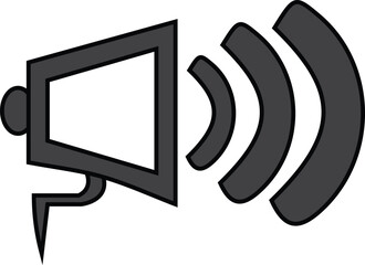 speaker icon isolated on white background