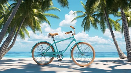 Tropical beach bicycle