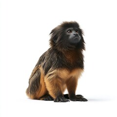 Obraz premium tamarin monkey sitting icon
