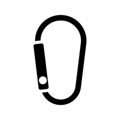 Carabiner icon. climbing tool icon. carabiner logo icon