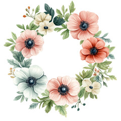 Floral Wreaths for wedding stationary, greetings, wallpapers, fashion, wrapping