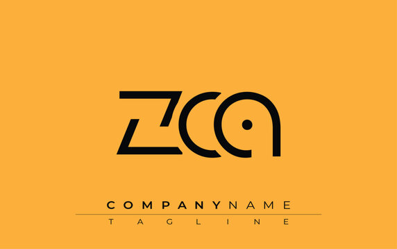 ZCA abstract letter design. Modern Business Logo Design With Abstract Typography and Contemporary Style