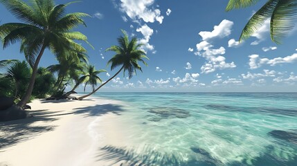 Tropical beach scene