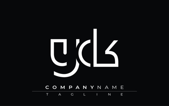 YCK abstract letter design. Modern Business Logo Design With Abstract Typography and Contemporary Style