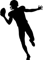 American Football Defensive End Vector Silhouette