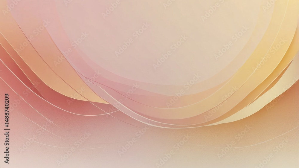 Poster abstract design with soft shapes and pastel colors creating a calming atmosphere for relaxation and 
