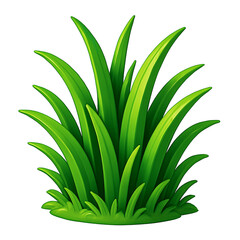 Obraz premium Cartoon Grass - isolated 3D PNG