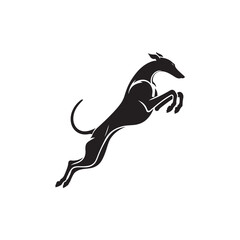 Italian Greyhound Dog Silhouette Vector – A sleek, elegant outline capturing the breed’s slender frame, arched back, and graceful stance, perfect for artistic, pet-themed design projects.

