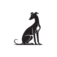 Italian Greyhound Dog Silhouette Vector – A sleek, elegant outline capturing the breed’s slender frame, arched back, and graceful stance, perfect for artistic, pet-themed design projects.
