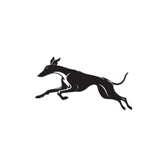 Italian Greyhound Dog Silhouette Vector – A sleek, elegant outline capturing the breed’s slender frame, arched back, and graceful stance, perfect for artistic, pet-themed design projects.
