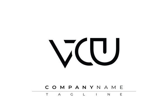 VCU abstract letter design. Modern Business Logo Design With Abstract Typography and Contemporary Style
