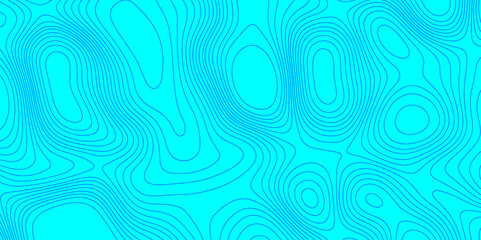Obraz premium Blue wave paper curved reliefs topographic map contours line abstract texture background, seamless ornament design geographic line map landscape geodesy mountain relief topographic map background.