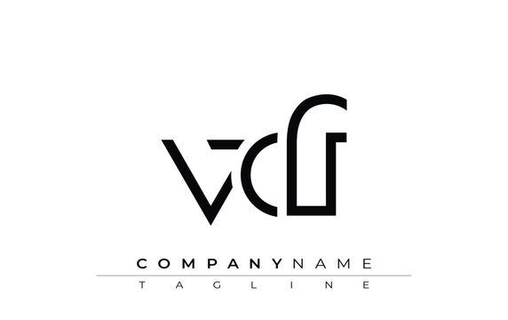 VCF abstract letter design. Modern Business Logo Design With Abstract Typography and Contemporary Style
