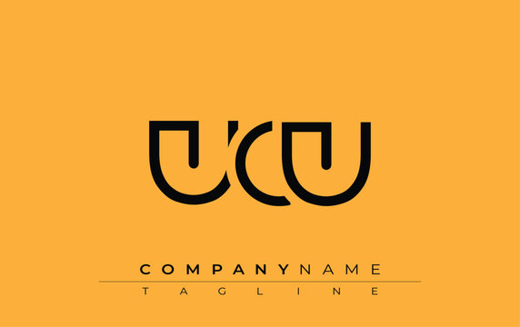 UCU abstract letter design. Modern Business Logo Design With Abstract Typography and Contemporary Style