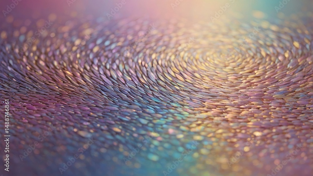 Poster vibrant patterns of shimmering colors create an abstract design revealing flowing movement and energ