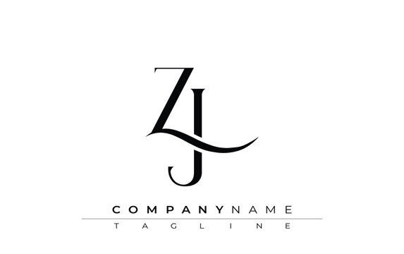 Initial ZJ Logo Design Vector. Elegant Monogram Logo Design with Decorative Elements and Typography