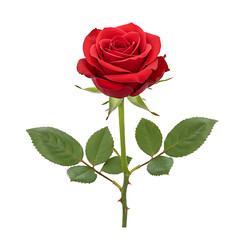 Fototapeta premium red rose isolated on white
