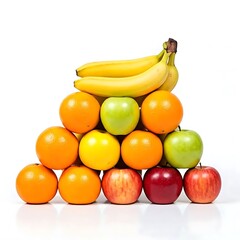fruits on white background