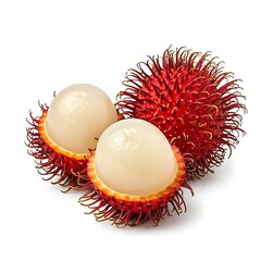 rambutan on white background