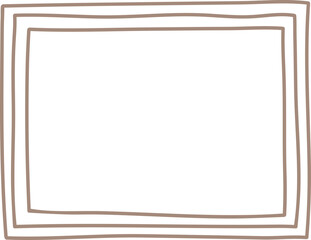 Handdrawn Simple Line Picture Frame Illustration