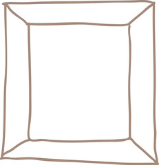 Handdrawn Simple Line Picture Frame Illustration