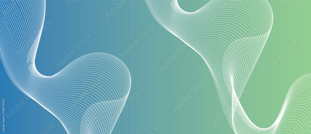 Poster lines wave abstract stripe design. curvy white surfaces. modern abstract background. digital frequen