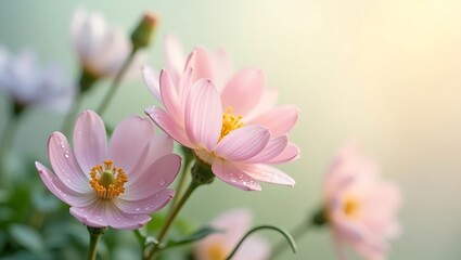 Obraz premium Close up of pink flower. Generative Ai