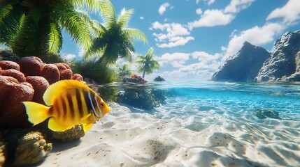 Tropical underwater scene paradise