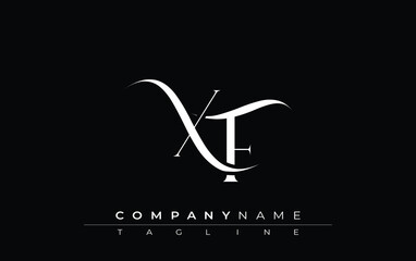 Initial XF Logo Design Vector. Elegant Monogram Logo Design with Decorative Elements and Typography
