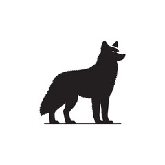 
Karelian Bear Dog silhouette, fierce hunting dog outline, Finnish breed vector, strong canine profile, wild nature companion, bold black shape, outdoor dog design, wildlife protector illustration.
