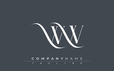 Initial WW Logo Design Vector. Elegant Monogram Logo Design with Decorative Elements and Typography