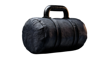 High quality, realistic photo of Black-sandbag counterweight twin handle, isolated on transparent background, product photography style