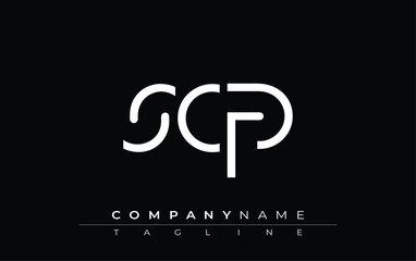 Fototapeta premium SCP abstract letter design. Modern Business Logo Design With Abstract Typography and Contemporary Style