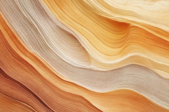 Abstract sand canyon layers with smooth curves, showcasing warm earth tones and subtle textures, creating a natural and captivating composition.