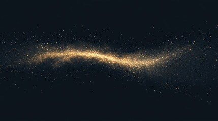 Abstract golden particle stream