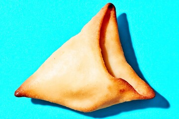 Hamantaschen delight on a colorful background