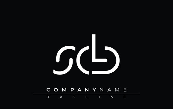 SCB abstract letter design. Modern Business Logo Design With Abstract Typography and Contemporary Style