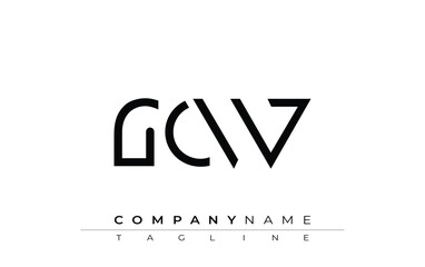 RCW abstract letter design. Modern Business Logo Design With Abstract Typography and Contemporary Style